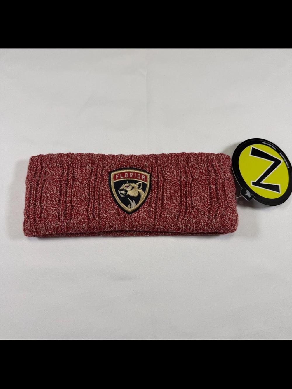 Zephyr Red and White Knit Headband